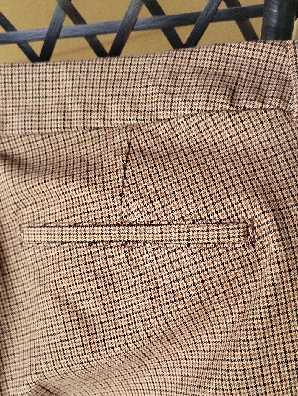 High Rise Pixie Pants - Gold Houndstooth - Picture 6 of 8